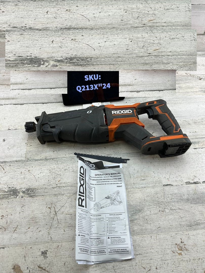 Ridgid 18V OCTANE Brushless Reciprocating Saw (Tool Only) MISSING Front  shoe assembly – Spend Less Store