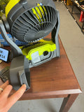 Ryobi 18V Cordless 7-1/2 in. Bucket Top Misting Fan Kit ONE 1.5Ah Battery & Charger Q459X14