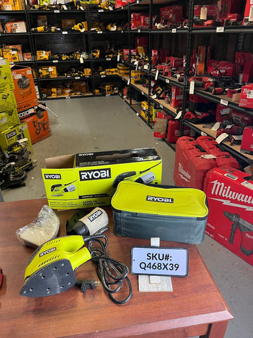 LIGHTLY USED Ryobi 1.2 Amp Corded 5.5 in. Corner Cat Sander CFS1503GK