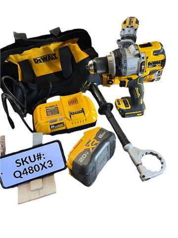 USED Dewalt 20V XR Hammer Drill Kit ONE 8Ah Battery Charger & Bag DCD1007WW1