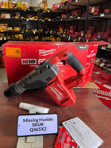 MISSING HANDLE Milwaukee M18 FUEL 18V 1-9/16 in. SDS-Max Rotary Hammer (Tool Only) 2717-20