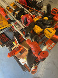 AS IS TOOL PALLET Dewalt/Black & Decker Trimmers Edgers Chainsaws Hedge Trimmer Augers Lot Q456X34