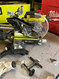 USED Ryobi 10 Amp Corded 7-1/4 in. Compound Sliding Miter Saw TSS702 Q478X9