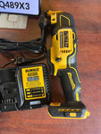 QUICK CONNECT BLADES ONLY USED Dewalt ATOMIC 20V Multi Tool Kit ONE 2Ah Battery DCS354D1 Q489X3