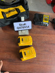 USED Dewalt 20V TWO 2Ah Batteries & DCB1104 Charger Kit Q478X14