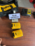 USED Dewalt 20V TWO 2Ah Batteries & DCB1104 Charger Kit Q478X14