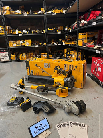 USED Dewalt 20V XR 14 in. String Trimmer & Leaf Blower Kit One 4Ah Battery & Charger