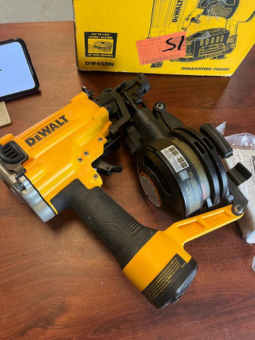 LIGHTLY USED Dewalt Pneumatic 15 Degree Coil Corded Roofing Nailer Spend Less Store