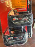 OPENED PACKAGING Milwaukee M18 18V XC 3Ah Extended Capacity Battery Packs (2 Pack) 48-11-1822 Q482X8