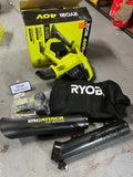 Ryobi 40V Vac Attack Cordless Leaf Vacuum/Mulcher (Tool Only) RY40405BTL Q469X35