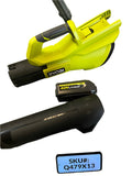 Ryobi 40V 120 MPH 550 CFM Cordless Leaf Blower Kit ONE 4Ah Battery & Charger RY40LB01K Q479X13