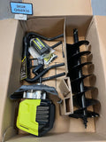 Ryobi 40V HP Cordless Earth Auger Powerhead 8 in. Bit Kit ONE 4Ah Battery & Charger RY40710 Q466X16