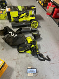 USED Ryobi 40V HP 100 MPH 600 CFM Leaf Blower/Mulcher/Vacuum Kit TWO 4Ah Batteries & Charger RY404150 Q470X12