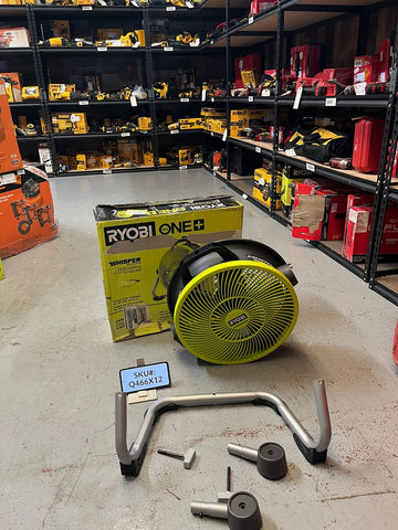 Ryobi 18V Cordless Hybrid WHISPER SERIES 14 in. Air Cannon Fan (Tool Only) PCL813B