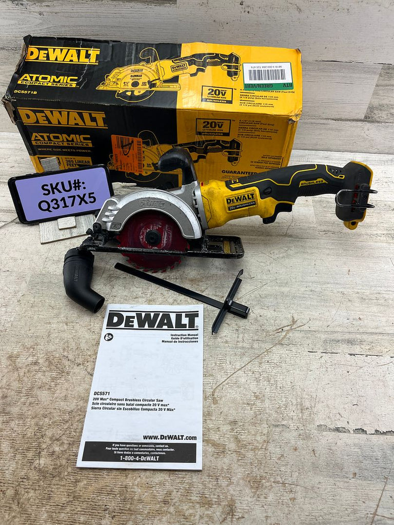 DeWalt DCS571B Atomic 20V Max 4-1/2 Circular Saw Tool Only